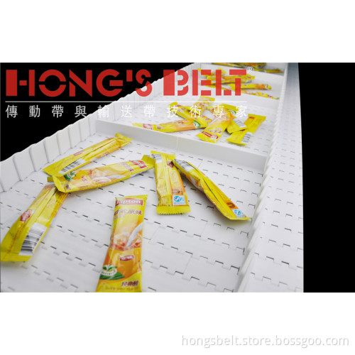 Snack Food Grade Modular Conveyor Belt (HS-200A) with Side Wall and Flight